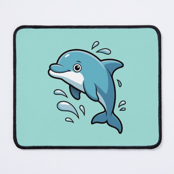 Item preview, Cute Cartoon Dolphin Splashing in Water designed and sold by Royalsticker.