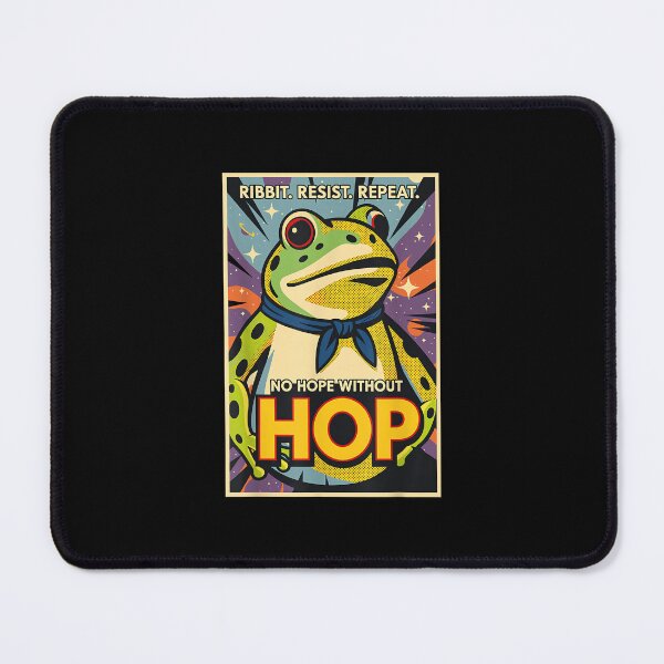 Item preview, Ribbit Resist Repeat No Hope Without Hop Funny Portland Frog designed and sold by Coussahi.