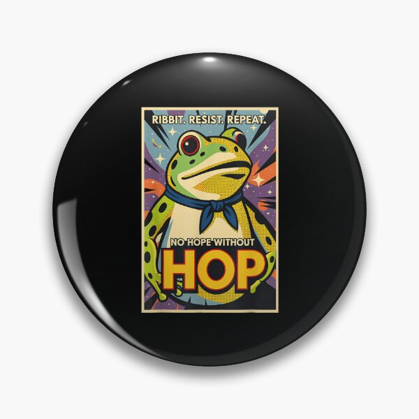 Item preview, Ribbit Resist Repeat No Hope Without Hop Funny Portland Frog designed and sold by Coussahi.