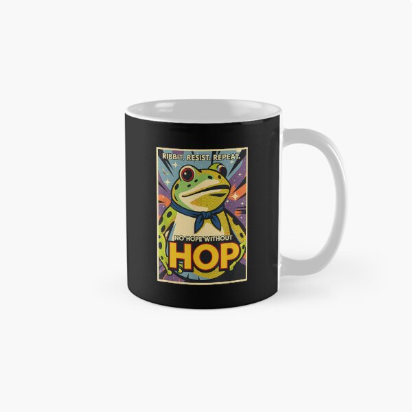 Item preview, Ribbit Resist Repeat No Hope Without Hop Funny Portland Frog designed and sold by Coussahi.