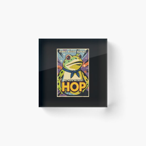 Item preview, Ribbit Resist Repeat No Hope Without Hop Funny Portland Frog designed and sold by Coussahi.