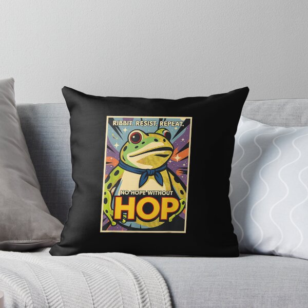 Item preview, Ribbit Resist Repeat No Hope Without Hop Funny Portland Frog designed and sold by Coussahi.