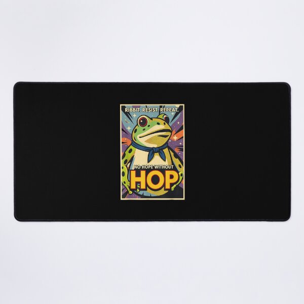 Item preview, Ribbit Resist Repeat No Hope Without Hop Funny Portland Frog designed and sold by Coussahi.