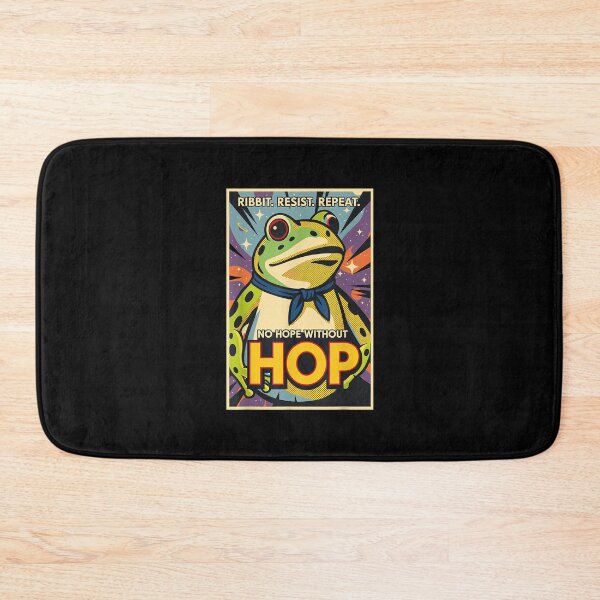 Item preview, Ribbit Resist Repeat No Hope Without Hop Funny Portland Frog designed and sold by Coussahi.