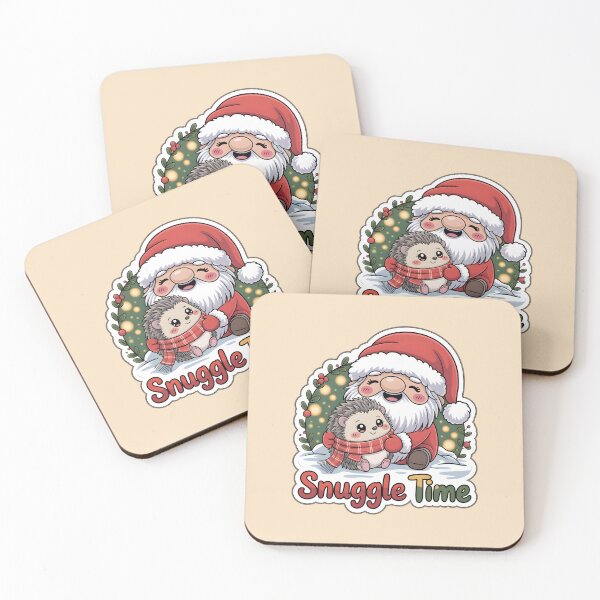 Item preview, Gnomes Christmas Snuggle Time – Cute Santa Gnome and Hedgehog Cozy Winter Sticker designed and sold by Nuist25.