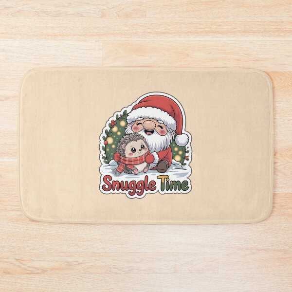Item preview, Gnomes Christmas Snuggle Time – Cute Santa Gnome and Hedgehog Cozy Winter Sticker designed and sold by Nuist25.