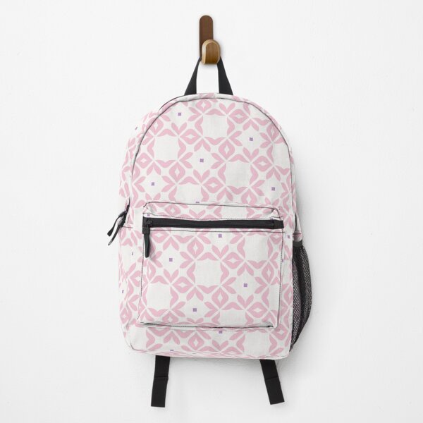 Item preview, Seamless geometric floral pattern in pink and lavender designed and sold by juthamas8426.