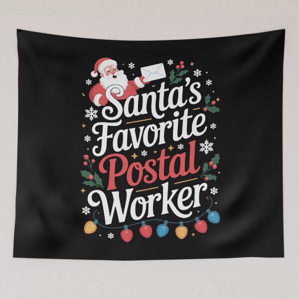 Item preview, Funny Xmas Lighting Santa_s Favorite Postal Worker Christmas designed and sold by Sea4Adventures.