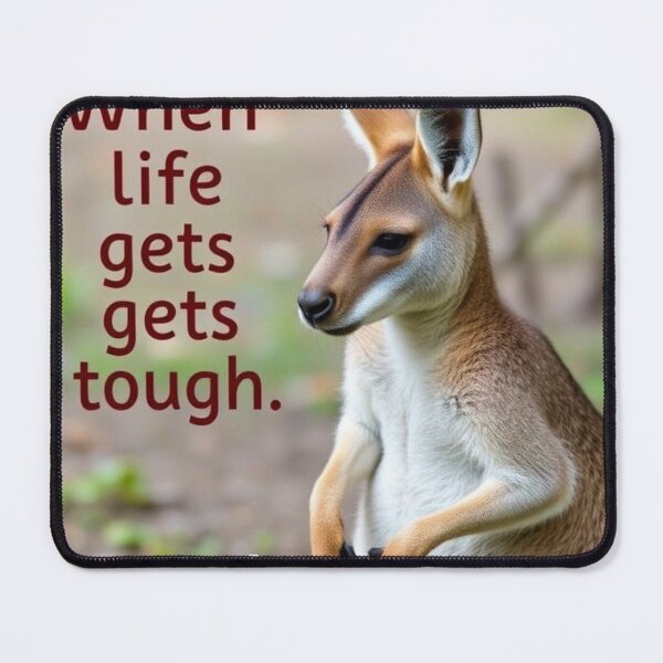 Item preview, kangaroo//When life gets tough, pouch it out designed and sold by SSMC DREAM DESIGN.