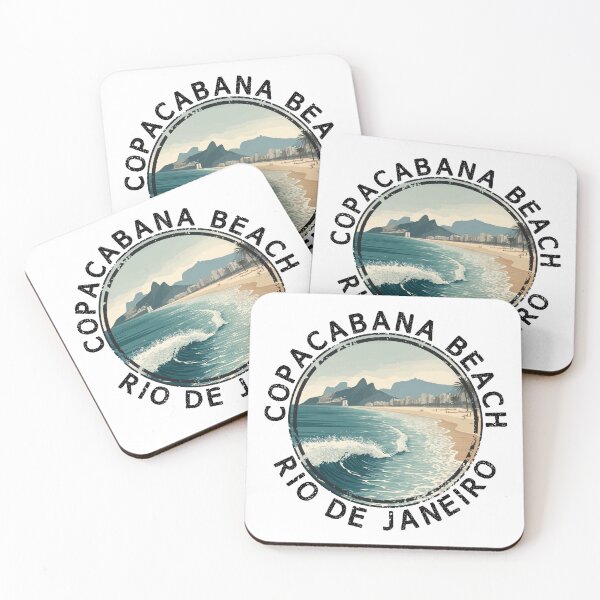 Artikelvorschau, Copacabana-Strand - Rio de Janeiro (mit schwarzer Schrift) entworfen und verkauft von VelvetRoom.