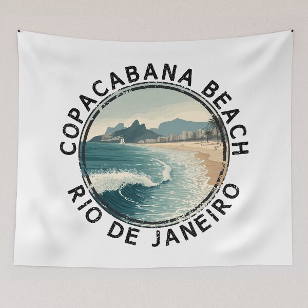 Item preview, Copacabana Beach - Rio de Janeiro (with Black Lettering) designed and sold by VelvetRoom.