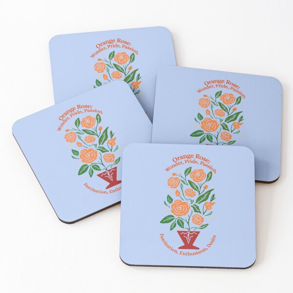 Item preview, Orange Roses in Red Vase designed and sold by Brickroad Dsigns.