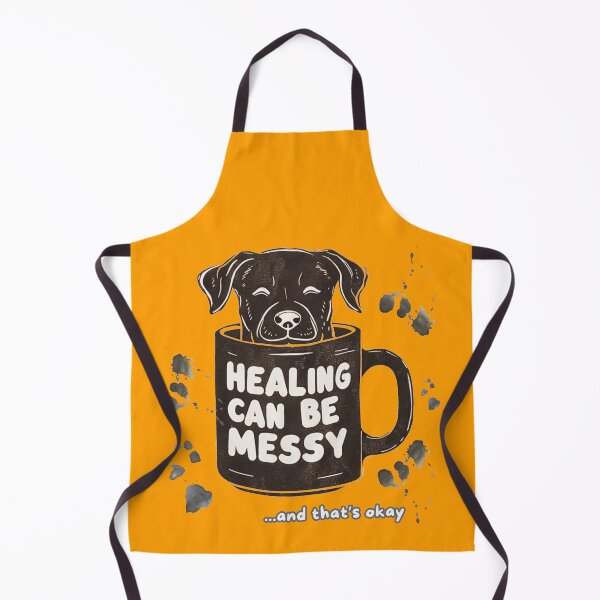 Item preview, Healing can be messy ...and that's okay - puppy in mug designed and sold by Stefrait-7.