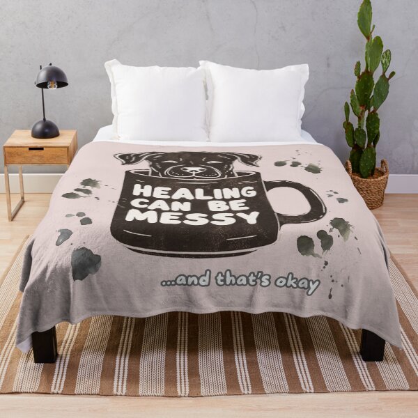 Item preview, Healing can be messy ...and that's okay - puppy in mug designed and sold by Stefrait-7.