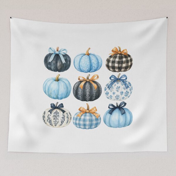Item preview, Blue Bow Pumpkin designed and sold by SnorkleSupply.