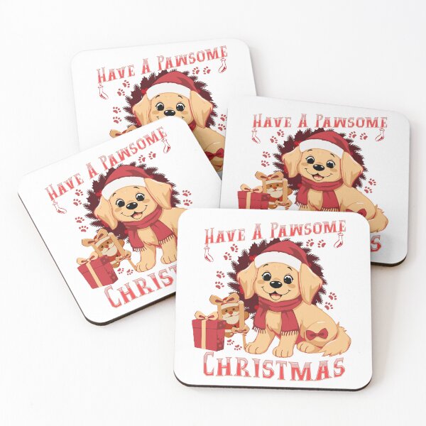 Item preview, Have a Pawsome Christmas - Dog Art Illustration designed and sold by Dog Art Studio.