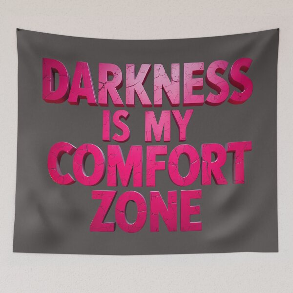 Item preview, Red Quote Darkness Is My Comfort Zone designed and sold by Art-Arcade6.