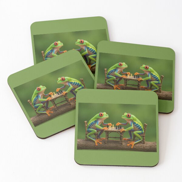 Item preview, Chess Battle Between Two Red-Eyed Tree Frogs  designed and sold by Tridentulus.