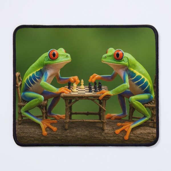 Item preview, Chess Battle Between Two Red-Eyed Tree Frogs  designed and sold by Tridentulus.
