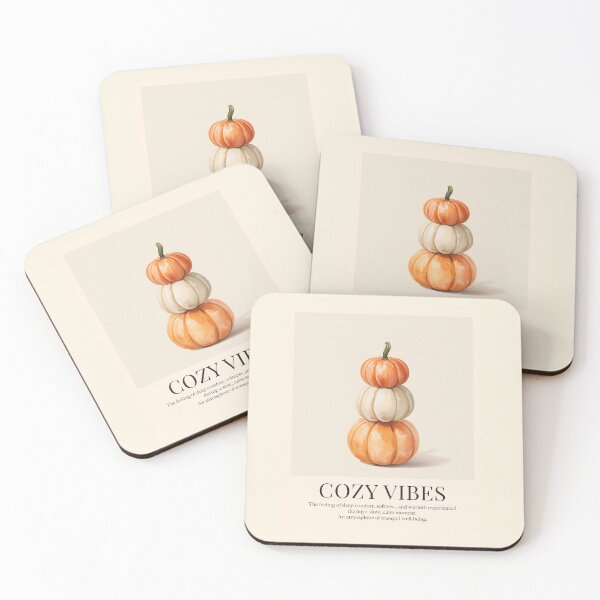 Item preview, Cozy Poster Minimalist Pumpkins Watercolor Autumn Vibes designed and sold by ElizabethCoelho.