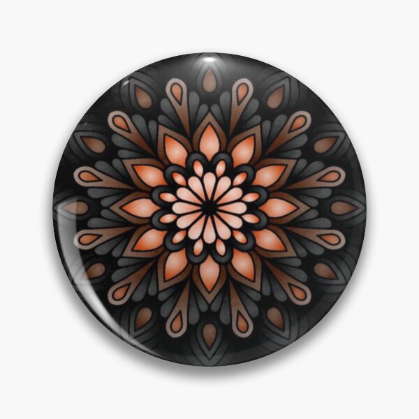 Item preview, Orange Mandala and Dark Theme  Artwork  designed and sold by NivyasArtistry.