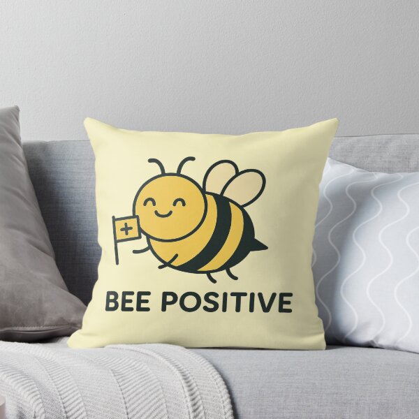 Aperçu de l'œuvre Bee Positive | Cute Motivational Bee Pun Design créée et vendue par Bratak.