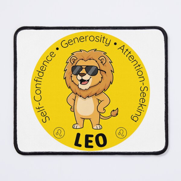 Item preview, Leo Zodiac Lion | Confident Fire Sign Mascot designed and sold by Pets & Memes & Stuff.