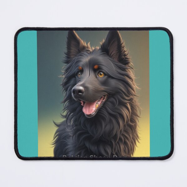 Item preview, Beautiful Black Belgian Sheepdog With Fluffy Coat and Friendly Expression designed and sold by KJ-Books.