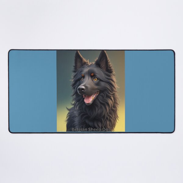 Item preview, Beautiful Black Belgian Sheepdog With Fluffy Coat and Friendly Expression designed and sold by KJ-Books.