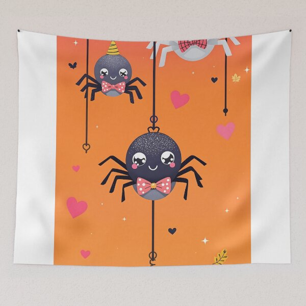 Item preview, Kawaii Spiders: Festive Halloween Hangings Banner designed and sold by MoonlitDoodles1.