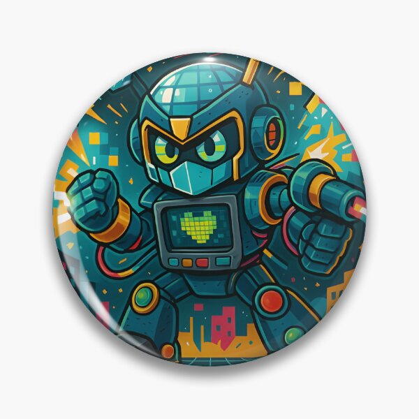 Artikelvorschau, Retro Ranger – Pixel Power aktiviert! | 8-Bit-Roboterhelden-Arcade-Poster entworfen und verkauft von Snackwear Apparel.