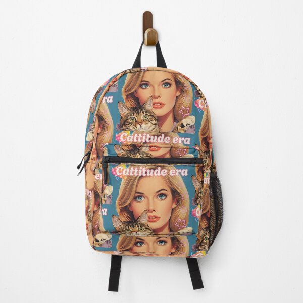 Item preview, Cute Retro Girl with Cat Cattitude Era! Vintage designed and sold by Vintage City.