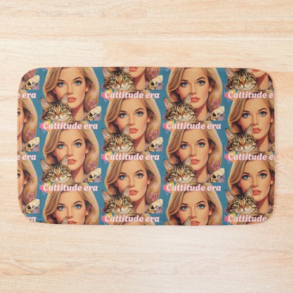Item preview, Cute Retro Girl with Cat Cattitude Era! Vintage  designed and sold by Vintage City.