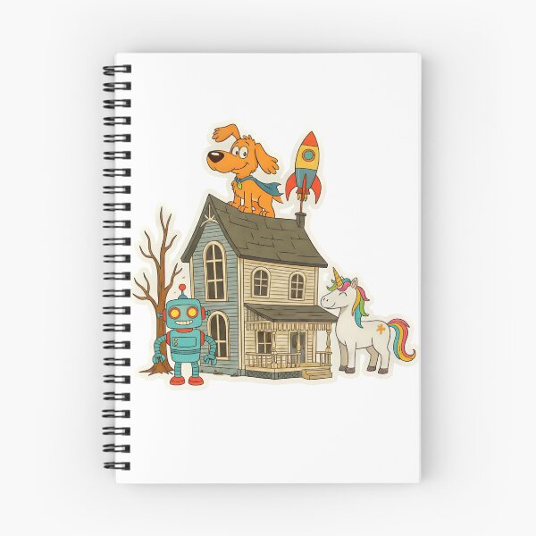 Item preview, Super-Dog, Robot, & Unicorn Adventure on the Old House Sticker designed and sold by XM STOREZ .