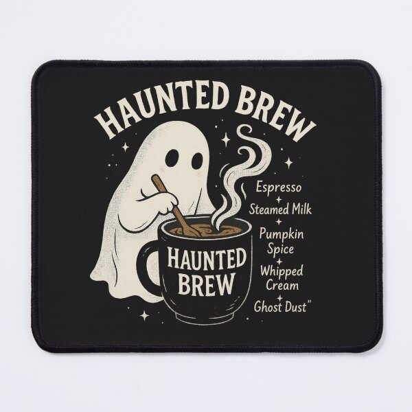Item preview, Haunted Brew – Ghost Coffee Recipe Design designed and sold by Laughprints.