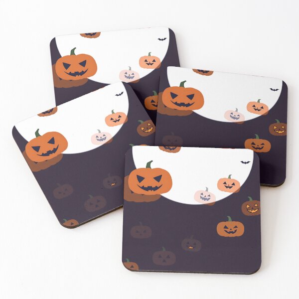Item preview, Full Moon Halloween Scene Pumpkings Bat designed and sold by MoonlitDoodles1.