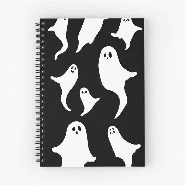 Item preview, Minimalist Spooky Ghosts: High Contrast Vector Pattern designed and sold by MoonlitDoodles1.