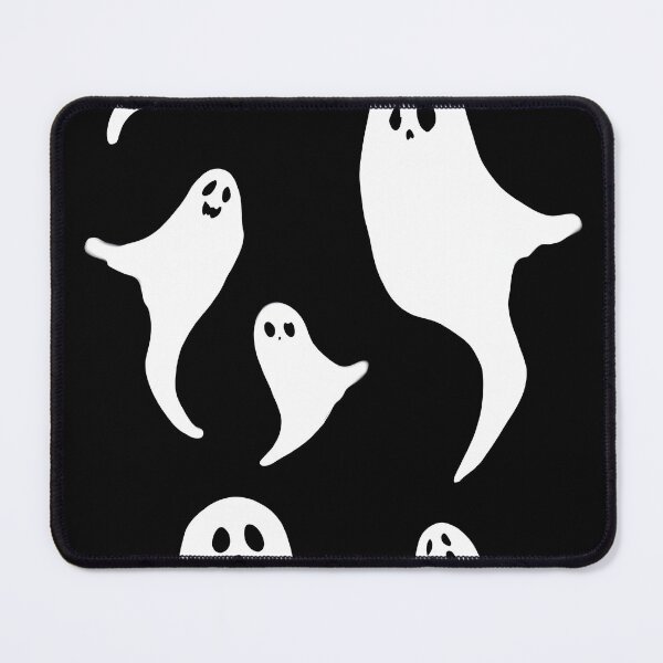 Item preview, Minimalist Spooky Ghosts: High Contrast Vector Pattern designed and sold by MoonlitDoodles1.