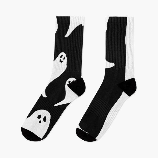Item preview, Minimalist Spooky Ghosts: High Contrast Vector Pattern designed and sold by MoonlitDoodles1.