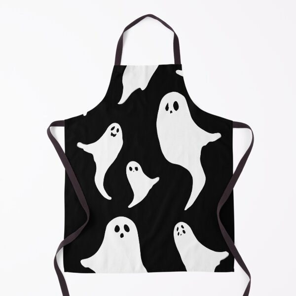 Item preview, Minimalist Spooky Ghosts: High Contrast Vector Pattern designed and sold by MoonlitDoodles1.