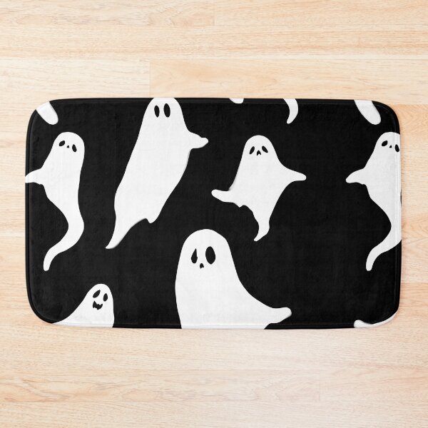 Item preview, Minimalist Spooky Ghosts: High Contrast Vector Pattern designed and sold by MoonlitDoodles1.