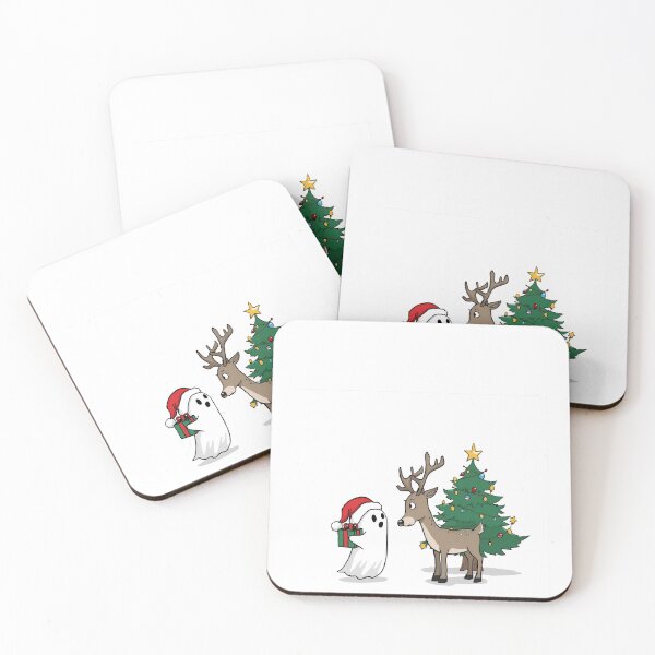 Item preview, Haunted Holidays – Ghost and Reindeer Christmas Art designed and sold by dainea.