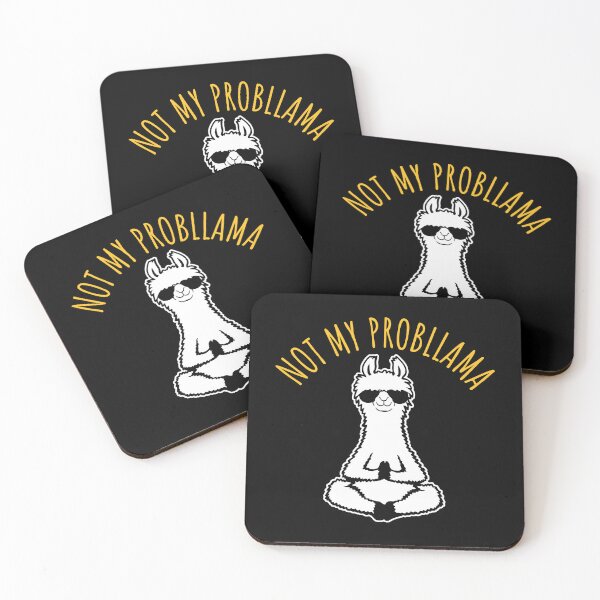 Item preview, Llama Not My Probllama Meditation Yoga Sunglasses Zen designed and sold by shirt-o-mat.