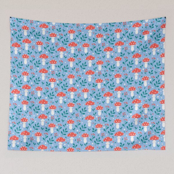 Item preview,  fly agarics, berries, and flowers  designed and sold by burbura.