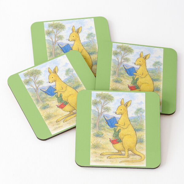 Item preview, Mother Kangaroo and Joey Reading designed and sold by Tridentulus.