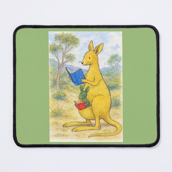 Item preview, Mother Kangaroo and Joey Reading designed and sold by Tridentulus.