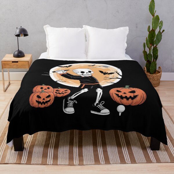 Item preview, Halloween Skeleton Playing Golf Golfer Boys Kids Men designed and sold by lilLilaBatArt.
