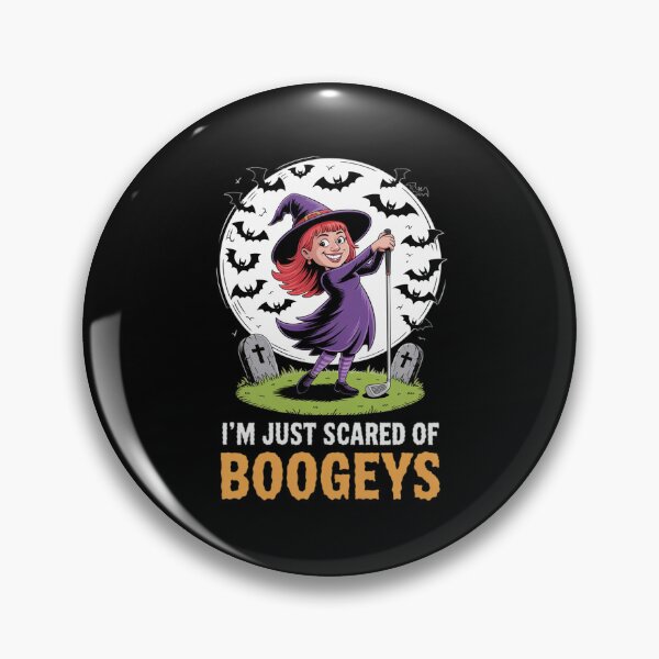 Item preview, I'm Just Scared Of Boogeys Bogeys Witch Golf Halloween  designed and sold by lilLilaBatArt.
