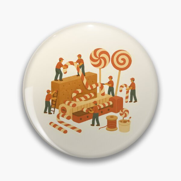 Item preview, Candy Cane Factory – Whimsical Christmas Sticker designed and sold by Tiny Joy World.