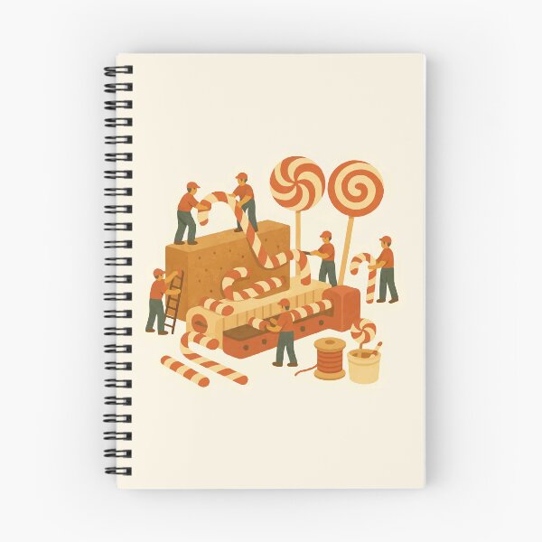 Item preview, Candy Cane Factory – Whimsical Christmas Sticker designed and sold by Tiny Joy World.